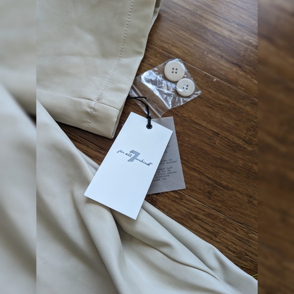 Cream Faux Leather Top - Picture 3 of 7